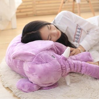 Peluche Almohada Grande Para Bebe 60Cm Elefante Rosado