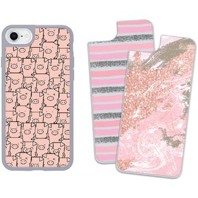 Funda iPhone SE 2020, 7 y 8 Con 3 Diseños - Pretty in pink...