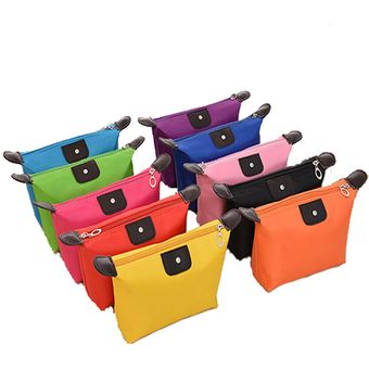 Bolsa de maquillaje de bolsas de bolsas de bolsas de viaje de bolsas largas para mujer Forma de albóndigas organizador 