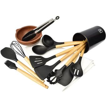 KITCHENWARE STUDIO - Utensilios de cocina de silicona y madera