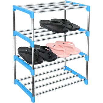 Soporte estrecho para zapatos, unidad de almacenamiento organizador de  almacenamiento para puerta, soporte grande para espacios pequeños, soporte  alto
