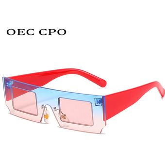 Oec Cpo Steampunk gafas de sol rectangulares diseñadorasmujer 