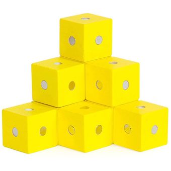10 piezas  juego de bloques de construcción magnéticos de madera jugu 