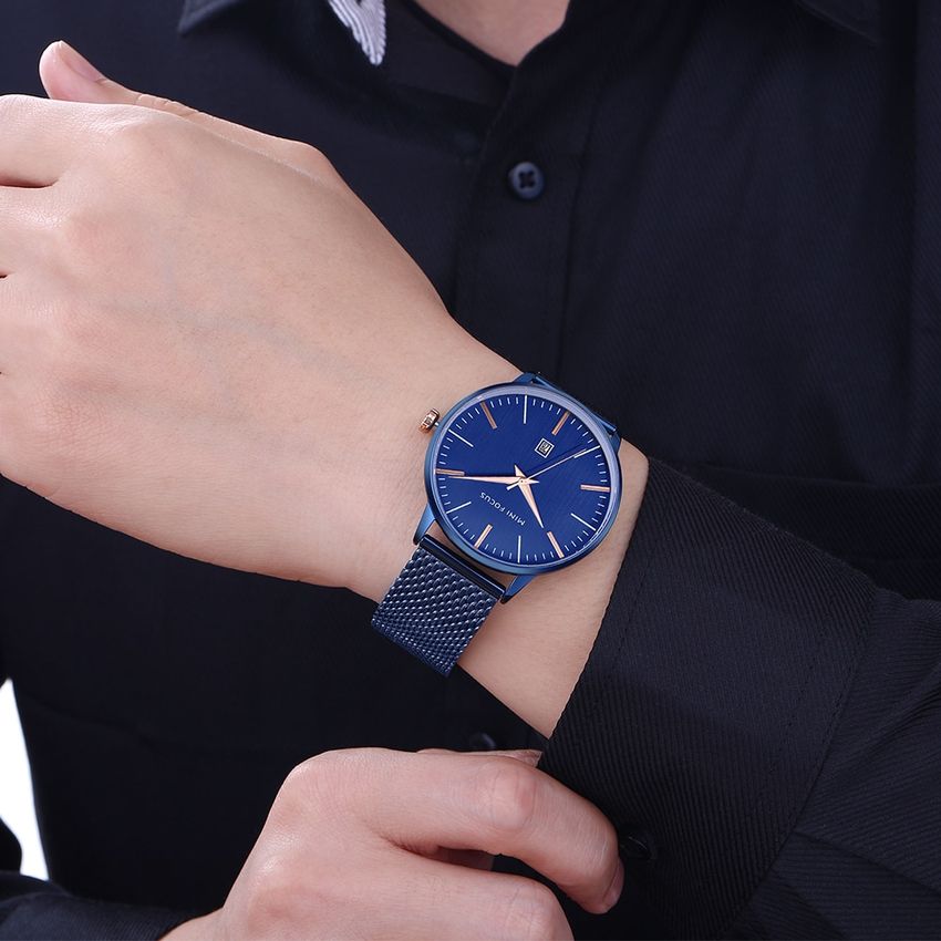 MINI FOCUS 2019 reloj de moda militar para hombre, reloj de cuarzo, correa  de malla azul, calendario, fecha, relojes elegantes para hombre, marca  superior de Lujo（#ALL BLUE） | Linio Perú - GE006FA0VI8LWLPE
