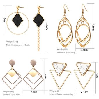 Nuevos Pendientes Acrílicos Retro Coreanos Las Mujeres Que 