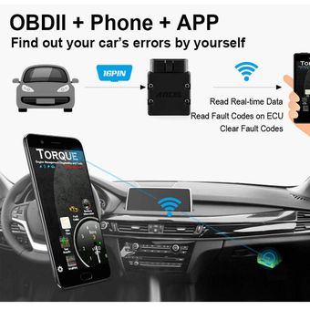 Ancel Original OBD2 Scanner ELM327 WIFI Hardware V1.5 Compatible con Android  iOS  Windows con PIC18F25K80 ELM 327 Wi-Fi Diesel Cars 