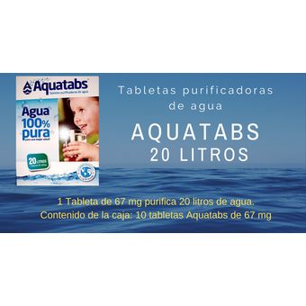 Comprar Pastillas Potabilizadoras Aquatabs 50 Tabletas Blanca