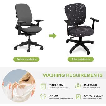Elástico elástico cubierta silla de oficina Spandex computadora sillón proteger funda-polvo lavable jefe silla giratoria funda de asiento #G248487 