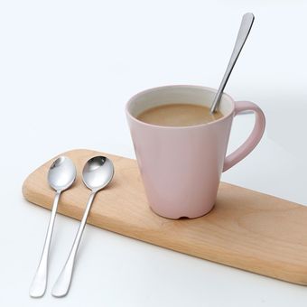 Cucharas de té de mango largo de acero inoxidable cuchara de café, 