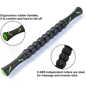 Portátil Yoga palo rodillo de masaje en el punto gatillo músculos para aliviar el dolor de relajación física Fitness de terapia equipo 
