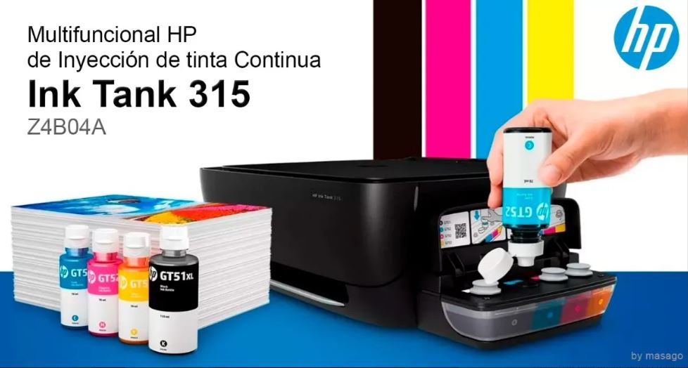Multifuncional HP Ink Tank 315 Z4B04A Print/Scan/Copy -Negro