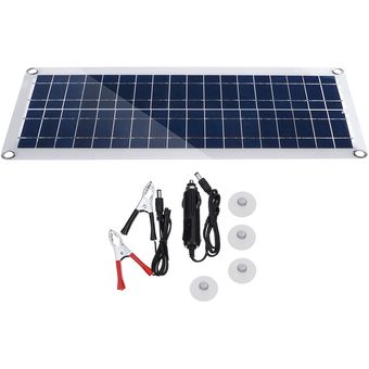 Violeworks 30W Panel solar Dual 12V  5V USB Células solares impermeables Células solares Poly Celdas solares para automóvil Yacht RV Cargador de batería Ciclismo Escalada- 