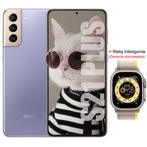 Samsung Galaxy S21 Plus 5G 8GB+128GB y Smartwatch-Purple
