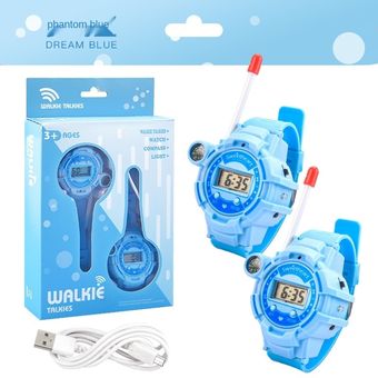 juguetes para niños interfono 2 uds. Mini walkie-talkie de juguete para niños transceptor de mano alcance de 3KM regalos cordón de radio 