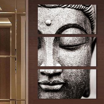 3 Paneles Imagen Estatua de Buda Pintura 3 35cm 70cm 