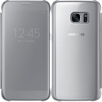 samsung official clear s-view flip cover for galaxy s7 edge