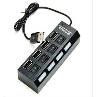 Usb Hub 4 Puertos Multipuerto Usb 2.0 Con Interruptor