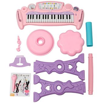 Pink 37 Key Kids Teclado electrónico Piano Organ Toy  Micrófono Music 