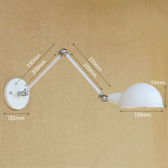 Luz de pared de brazo largo ajustable iluminación para el hogar Loft 