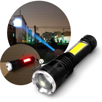 Linterna LED Recargable 4 Modos Largo Alcance Emergencia P50