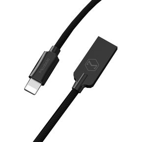 Mcdodo Ca-3921 1.2m 2.4a Reversible 8 Pin To Usb Nylon Weave Tpe Jacket Data Sync Charging Cable With Zinc Alloy Head For Iphone  And  Ipad  And  Ipod(Negro)