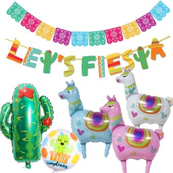 Decoraciones Para Fiesta Mexicana Suministros Para Fiesta Colorido Globo De Fiesta De Alpaca Cactus Pancarta De Cactus Globos De Aluminio Despedida De Soltera 5 Sheets Orange Linio Peru Un055hl1bb11blpe