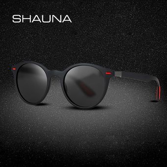 Shauna Retro Polarized Sunglasses Men Designer Frame Round 