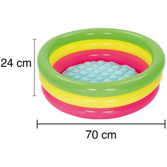 Alberca Inflable Diseño Circular Aros De Arcoiris Para Bebé | Linio México  - LA180TB13BHAALMX