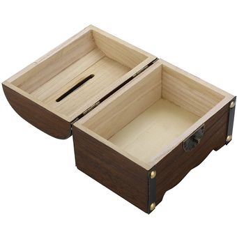 Hucha De Madera Caja De Dinero Segura Caja De Ahorro De Madera Tal Brown Linio Peru Un055tb06y59rlpe