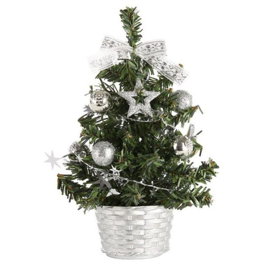 Decoración de árbol de Navidad Mini Familia Regalos de Navidad artificial Árbol con encanto