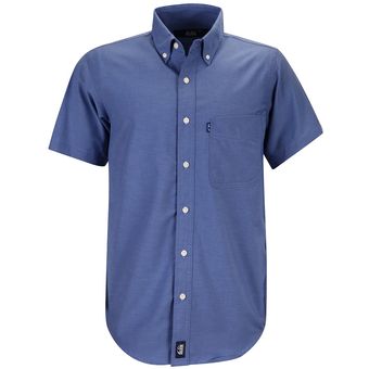 camisa manga corta azul