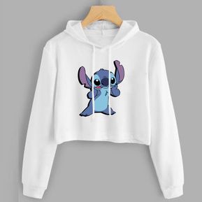 Camiseta Disney Lilo & Stitch Sleepy Stitch con cuello en V para mujer, Azul