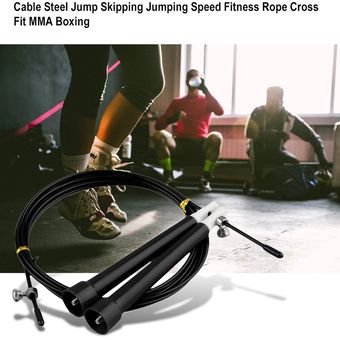 Cable de acero saltando saltando velocidad de salto Fitness Rope MMA Boxing Ejercitador 