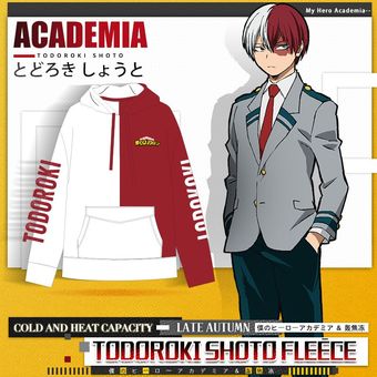Anime JK My Hero Academia Todoroki Shoto CosplayDisfraz Sudadera con capucha suéter 