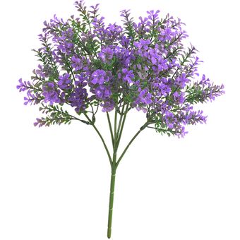 6 ramas 48 ramitas de trébol de cuatro hojas falsas planta Púrpura 
