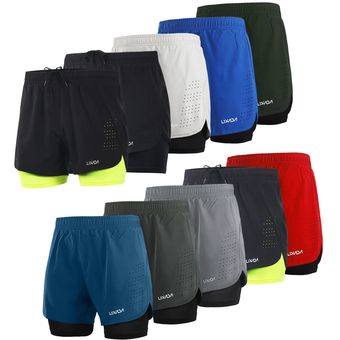 Dark Blue#pantalones cortos para correr 2 en 1 para hombre Shorts t 