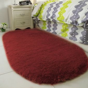 Elipse suave lana Alfombra 40 café 60cm confortable casa lanas de espesado de la alfombra 
