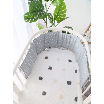 Parachoques de cama de algodón suave para cuna de bebé decoración desmontable para habitación de bebé Protector de cuna infantil 1 unidad de 180cm cerca de parachoques para recién nacidos 