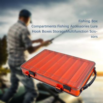 Caja de pesca Compartimentos Accesorios de pesca Lure Hook Cajas de almacenamiento Caja de aparejos de pesca de alta resistencia de alta resistencia 