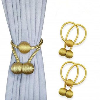 Hebilla de cortina de imán sin punzón cinturón de cortina de bricolaje creativo  cinturón  hebilla de cuerda-dorado par 