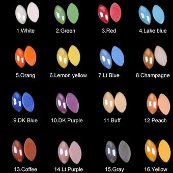 Perlas De 6 Cuentas De Uñas Mezclado De Cerámica De Color 