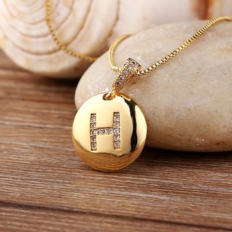 Top Quality Women Girls Initial Letter Necklace Gold 26 Le ~ 
