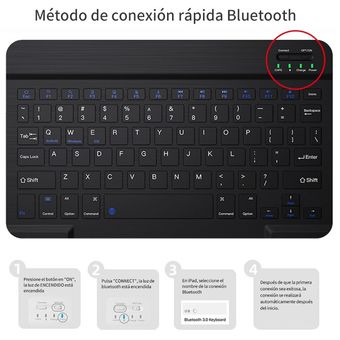 Funda Con Teclado Bluetooth Para iPad 9.7 Air2Pro9.7 Ñ X9702 