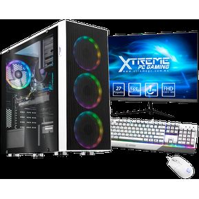 Xtreme PC Gaming Geforce RTX 3060 Ryzen 5 16GB 500GB 2TB Monitor 27 WIFI White