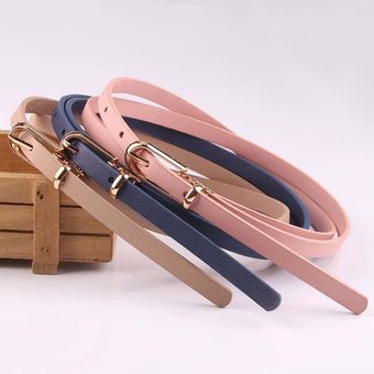 Cinturones de piel sintética para mujer cinturon fino de Color cara 