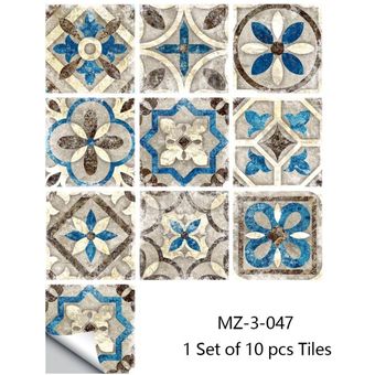 10 unidsset de mosaico de mármol de piso etiqueta de la pared de co.. 