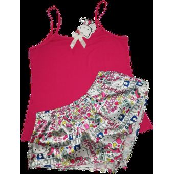 Pijama Short para Mujer en Satin y Blusa Hello Kitty - Color Fucsia | Linio  Colombia - GE063FA0FQAKGLCO