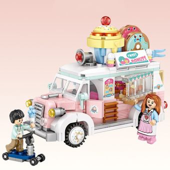 LOZ Mini bloques de camiones de comida modelo de ladrillos bloques de 