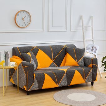 Fundas de LICRA para sofá,cubierta elástica estampada para sala de estar,Protector para muebles de sillón de 1234 asientos #Color 4 