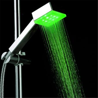 Súper brillante LED resplandor de mano Colorido cabezal de ducha Baño 